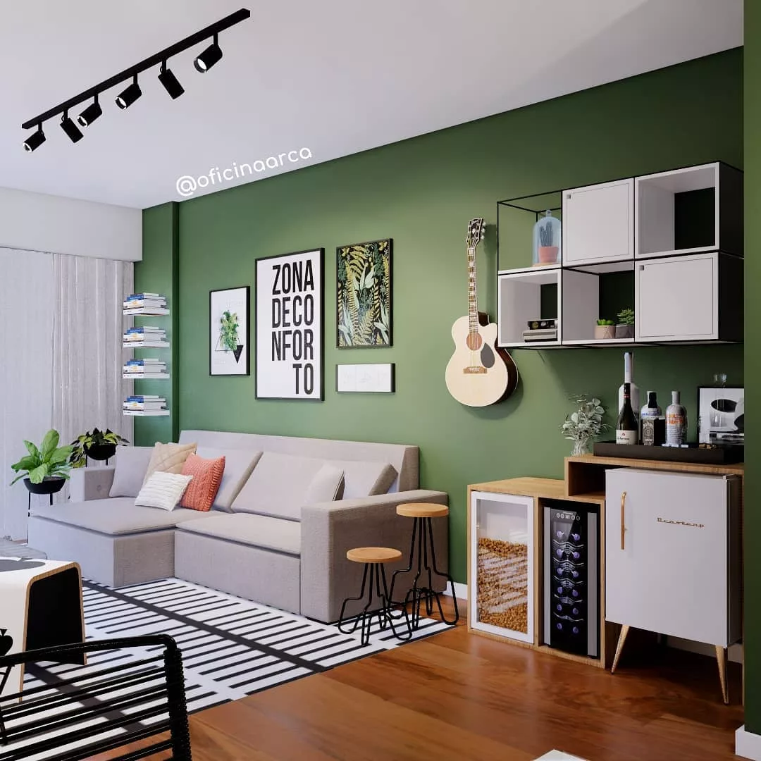 10 ideias decoração verde sala