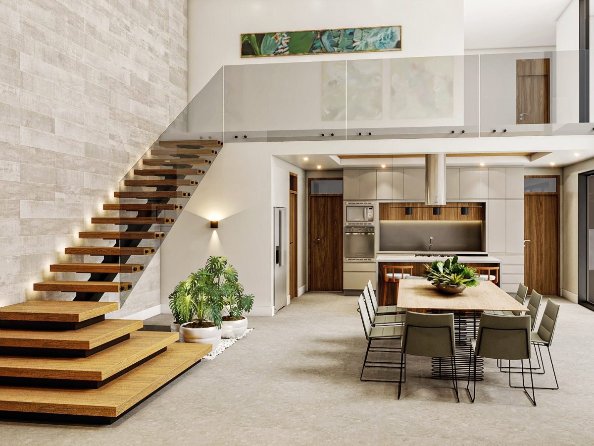 decoração embaixo da escada