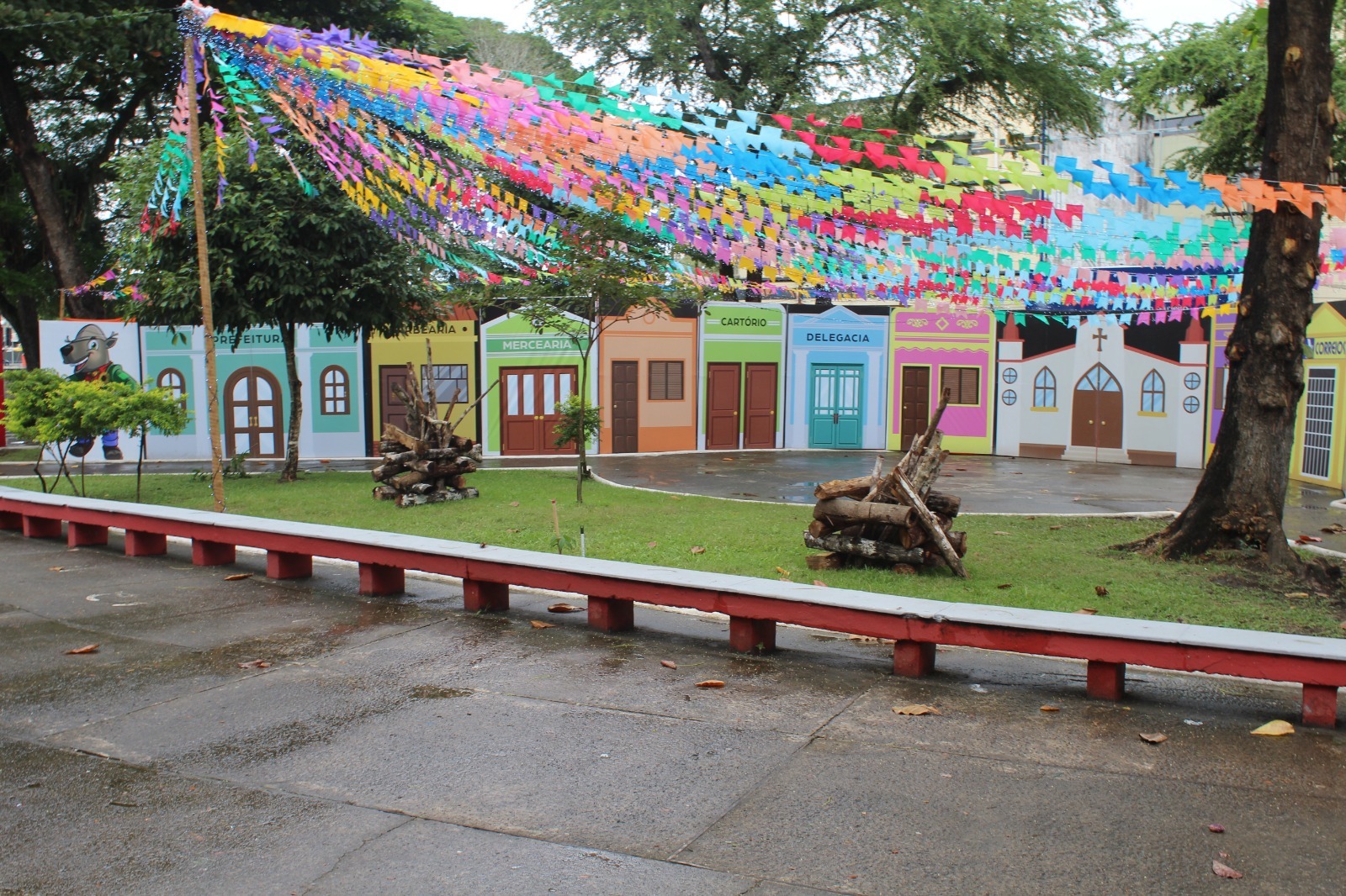 decoração entrada festa junina