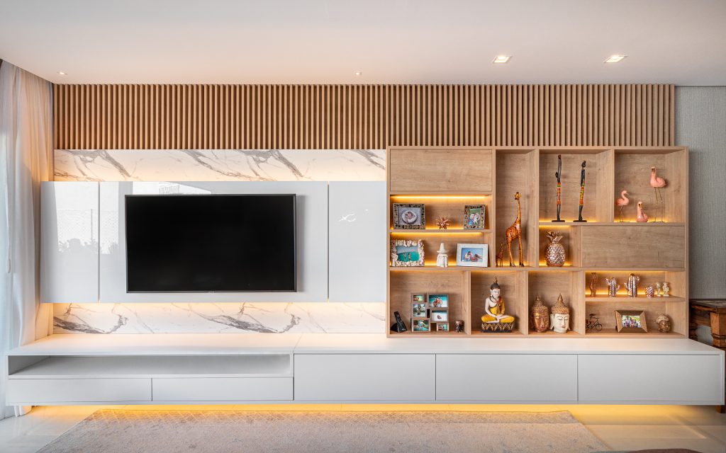 decoração estante sala