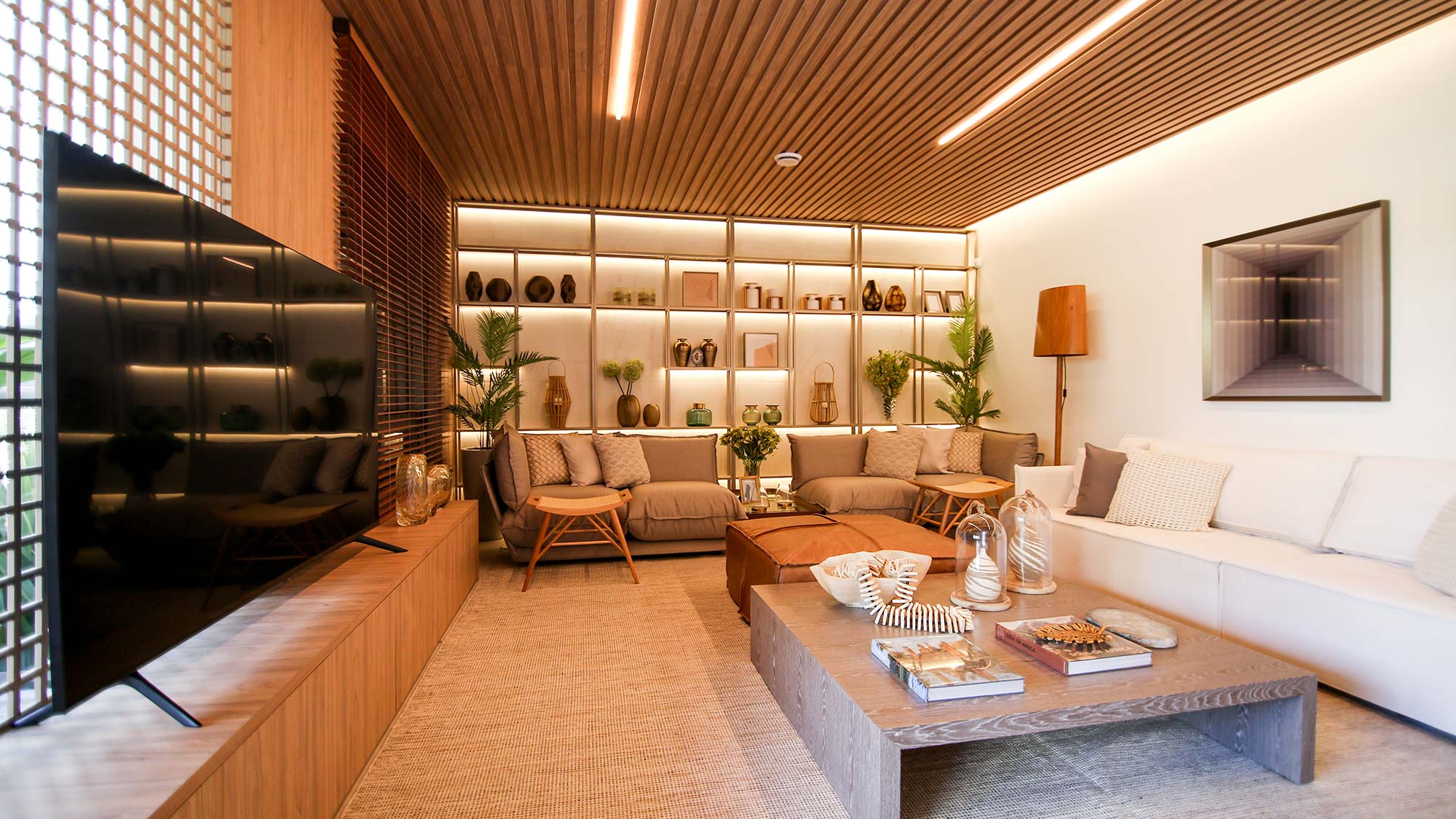 decoração estante sala