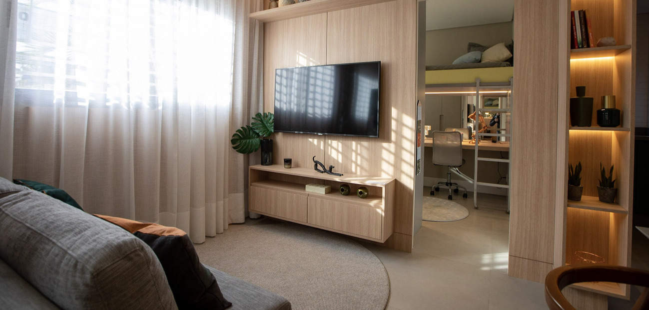 decoração estante sala