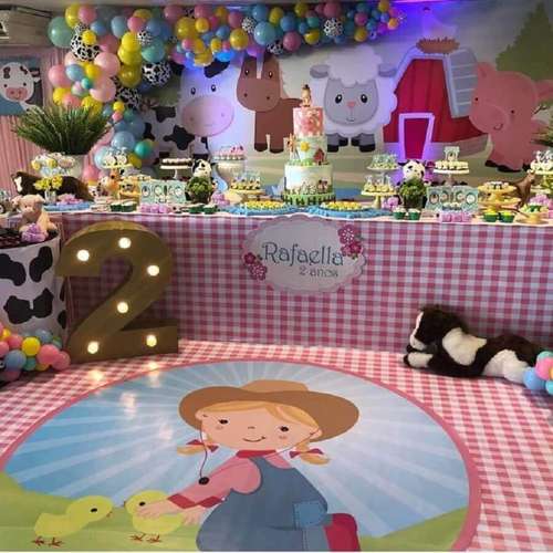 decoração fazendinha rosa