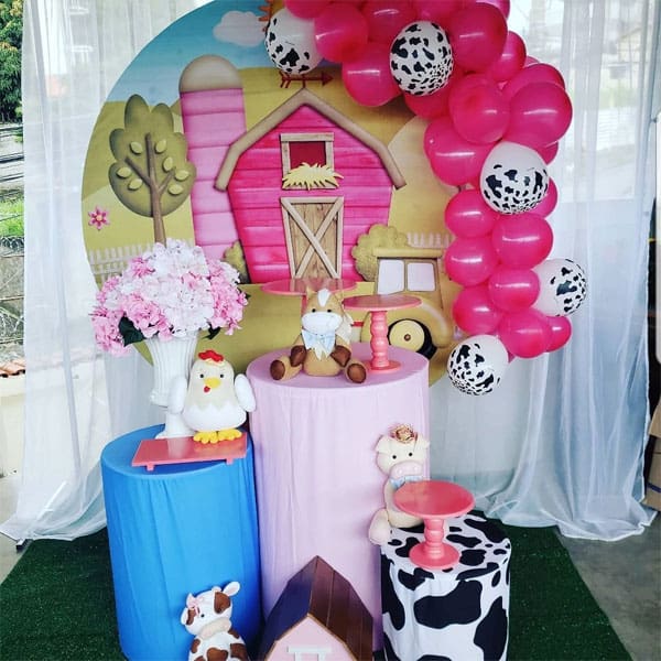 decoração fazendinha rosa