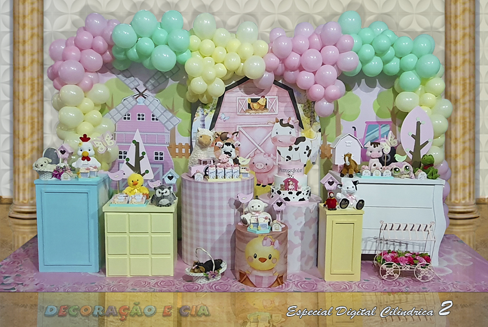 decoração fazendinha rosa