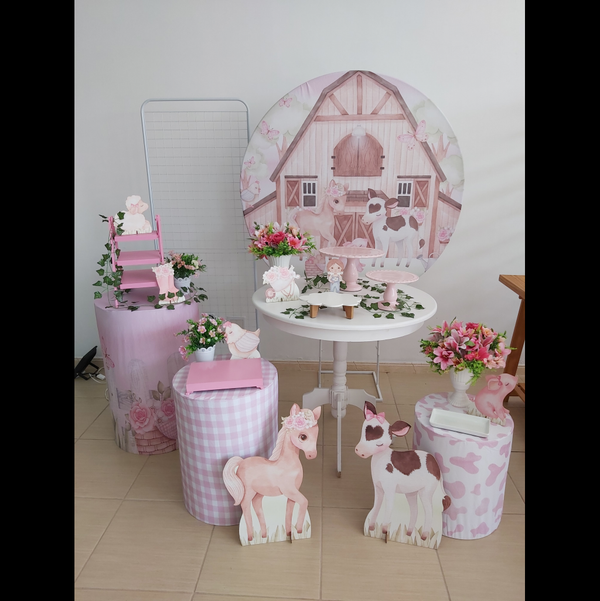 decoração fazendinha rosa
