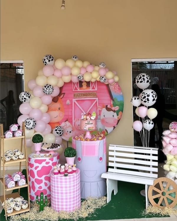 decoração fazendinha rosa