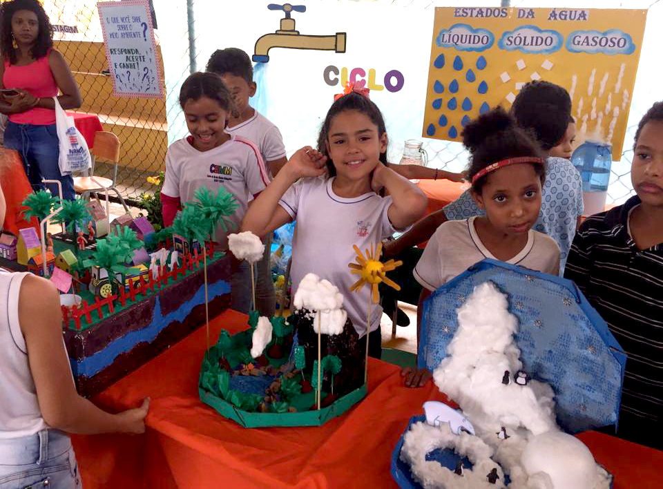 como fazer maquete ciclo da água para feira de ciências