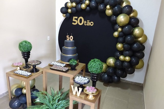 decoração festa 50 anos feminina simples