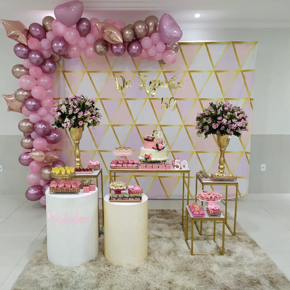 decoração festa 50 anos feminina simples