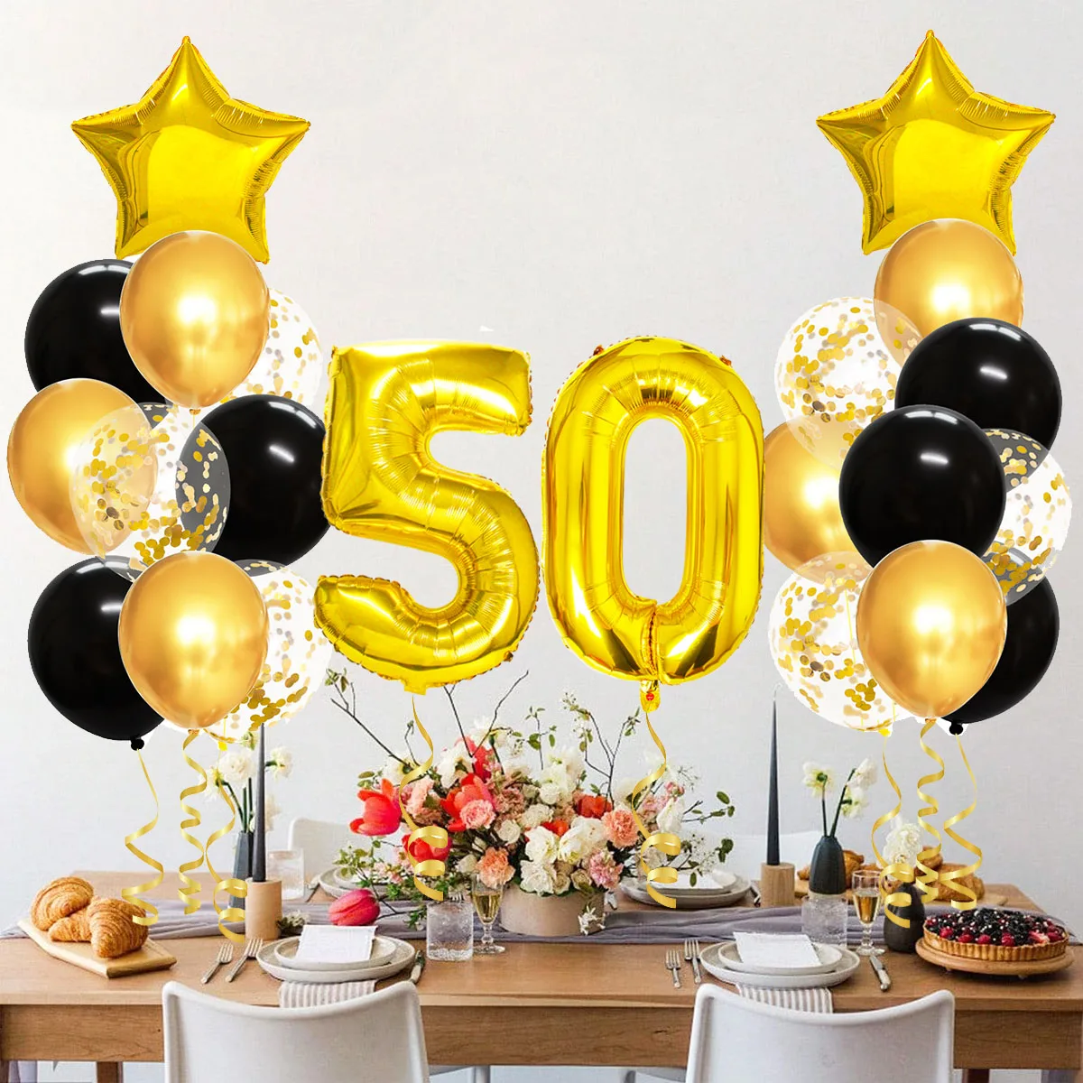 decoração festa 50 anos feminina simples