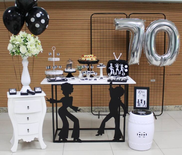 custo decoração festa 70 anos feminina