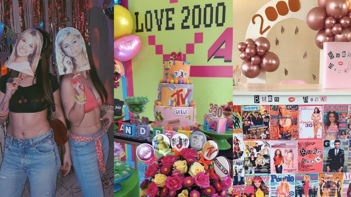 comidinhas e playlist.
3. Elementos essenciais para uma festa temática dos anos 2000 autêntica.
4. Do digital ao analógico: A tecnologia que marcou a decoração Y2K.
5. Receitas e doces que te levam de volta às festas dos anos 2000.