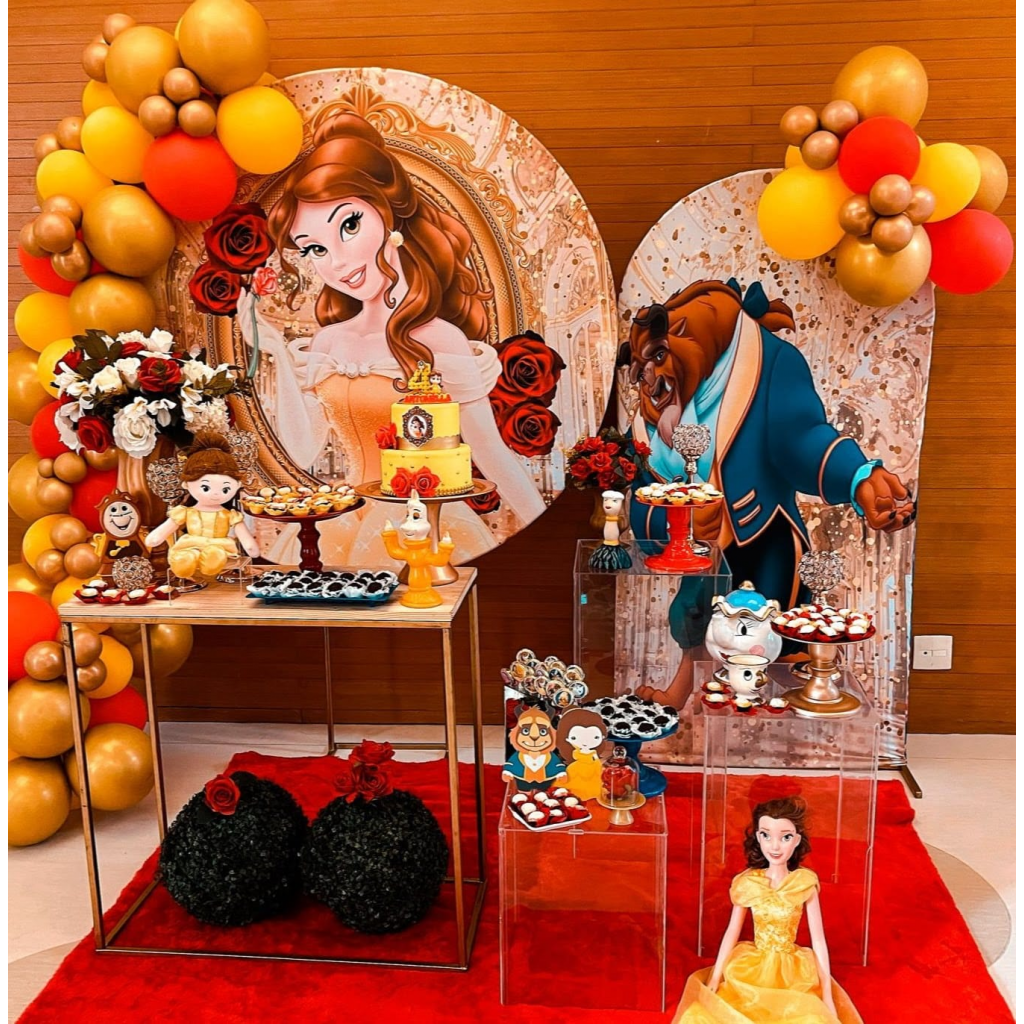 decoração festa bela e a fera luxo