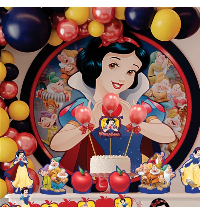 ideias criativas decoração festa branca de neve
