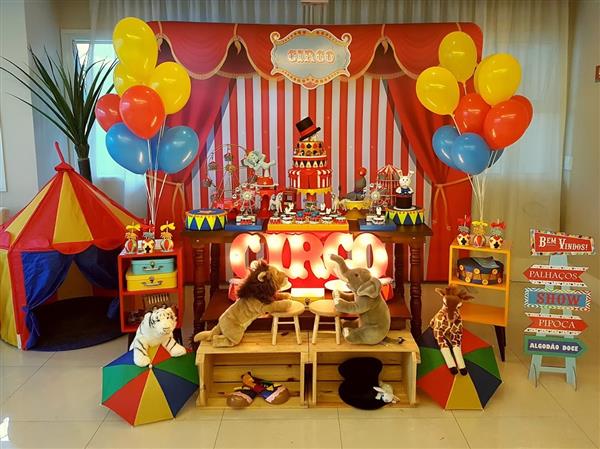 ideias criativas decoração festa circo infantil