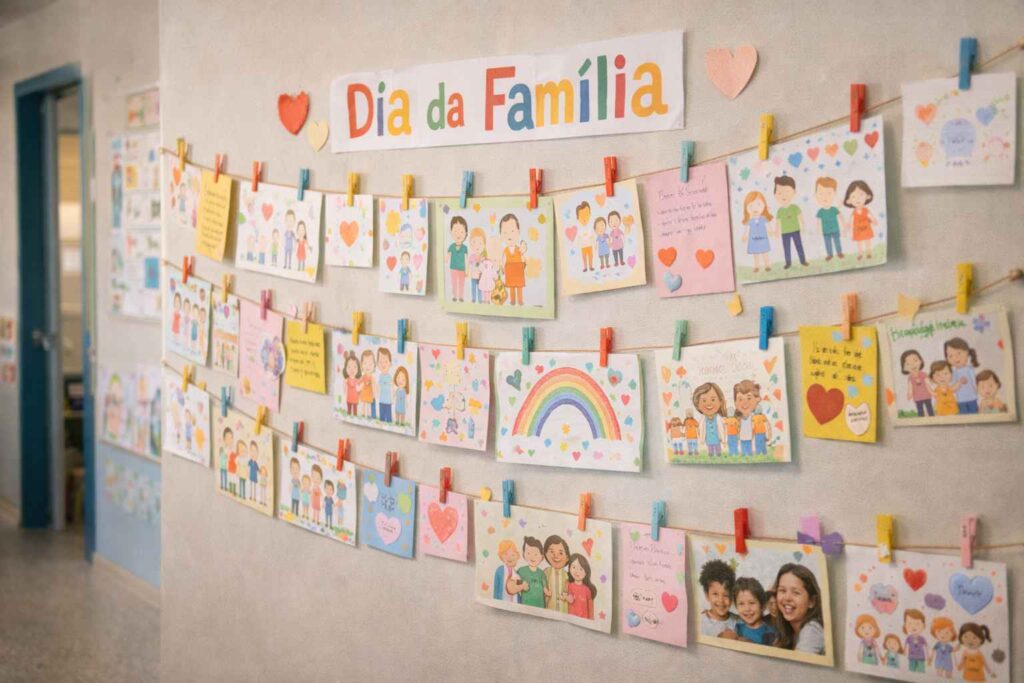 decoração festa da familia na escola