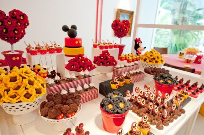 painel redondo e trio cilindros mickey 1 ano