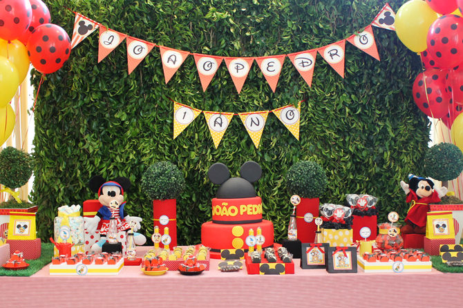 ideias criativas decoração festa 1 ano mickey