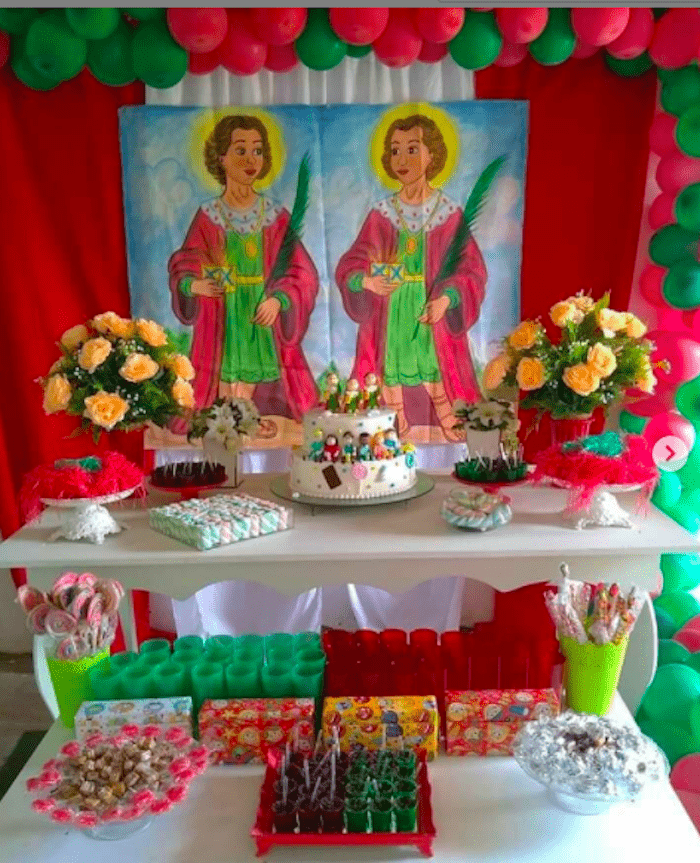 decoração festa de cosme e damião na umbanda
