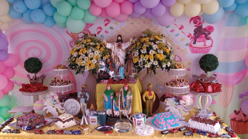 decoração festa de cosme e damião na umbanda
