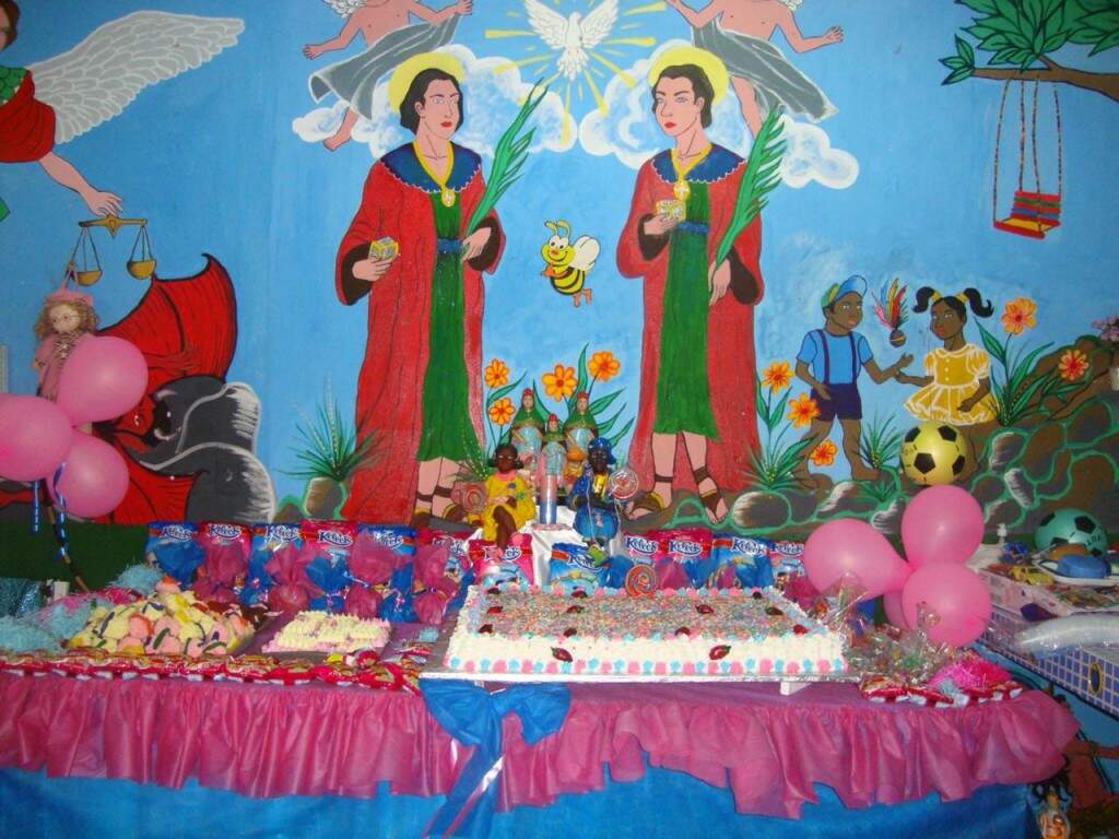 decoração festa cosme e damião vs festa de erê