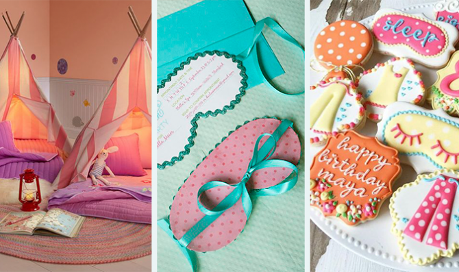 decoração festa do pijama