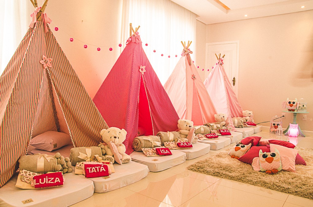 decoração festa do pijama