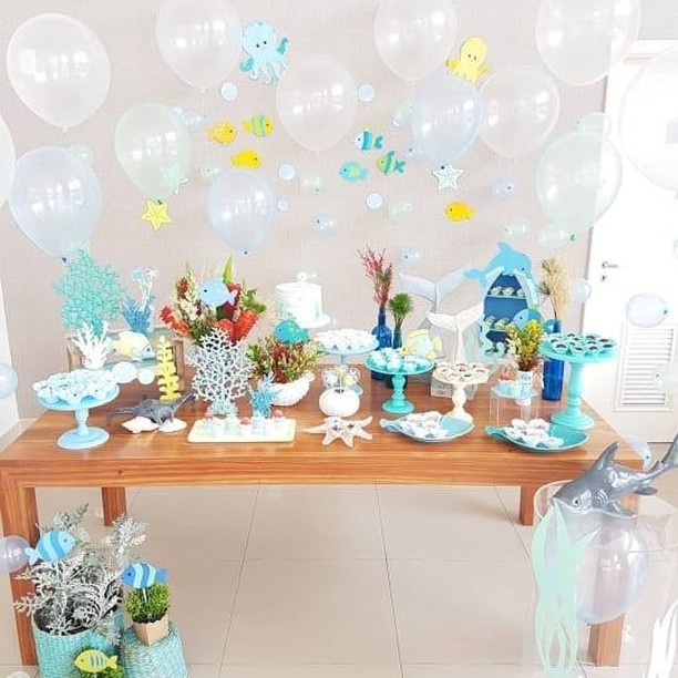 decoração festa fundo do mar menina