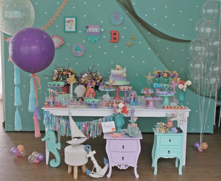 como fazer centro de mesa fundo do mar feltro