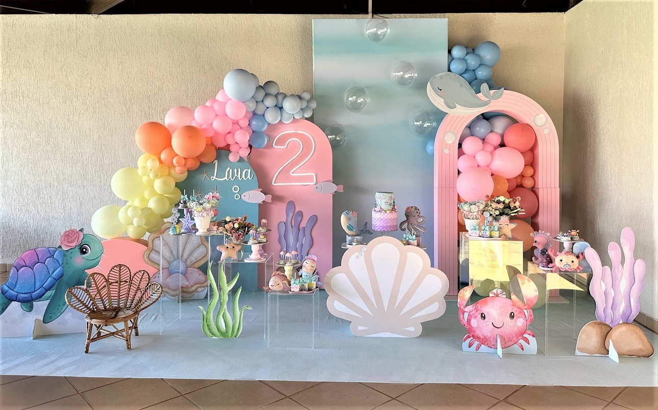 painel redondo fundo do mar tecido ou lona