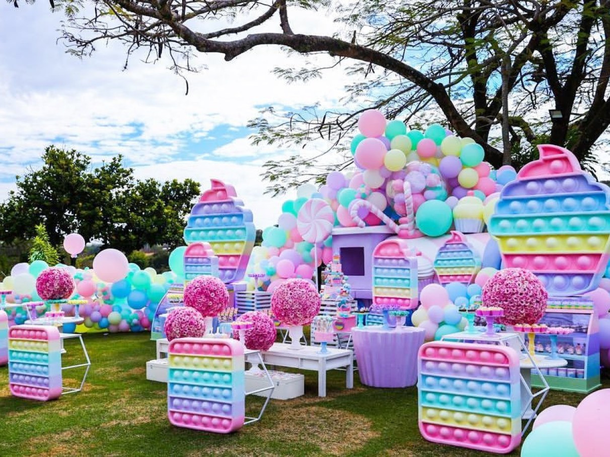 decoração festa infantil anos 90