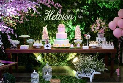 como economizar na decoração festa jardim encantado