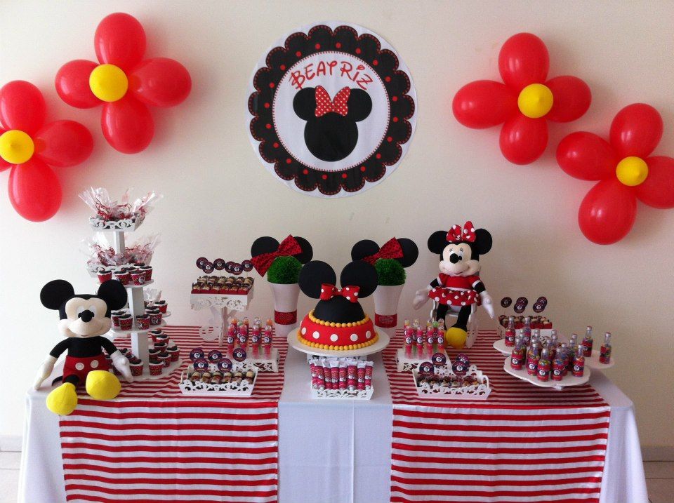 ideias de decoração festa infantil minnie vermelha simples