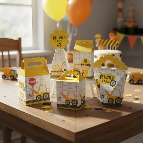 decoração festa trator fazendinha ou construção qual escolher