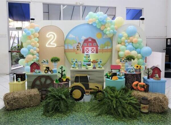 como fazer bolo de terra para festa trator