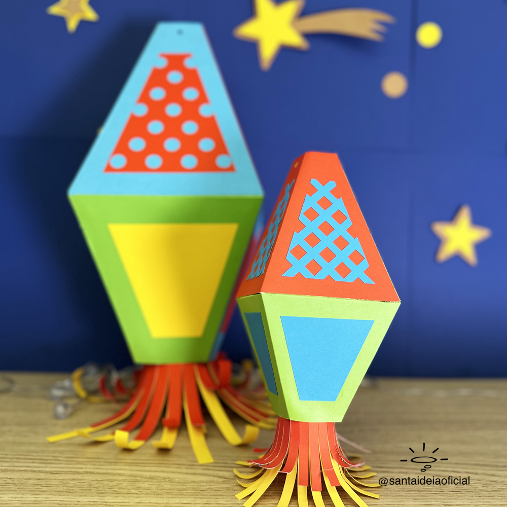 como fazer balão junino de papel passo a passo