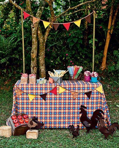 festa junina no jardim decoração