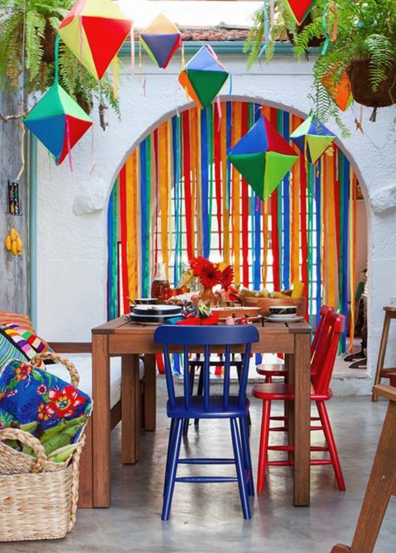 ideias decoração festa junina área externa