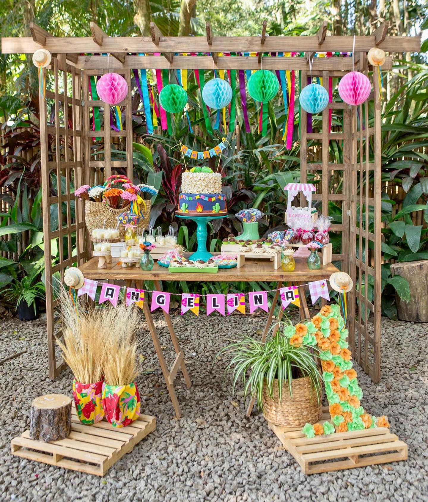 decoração festa junina no quintal simples