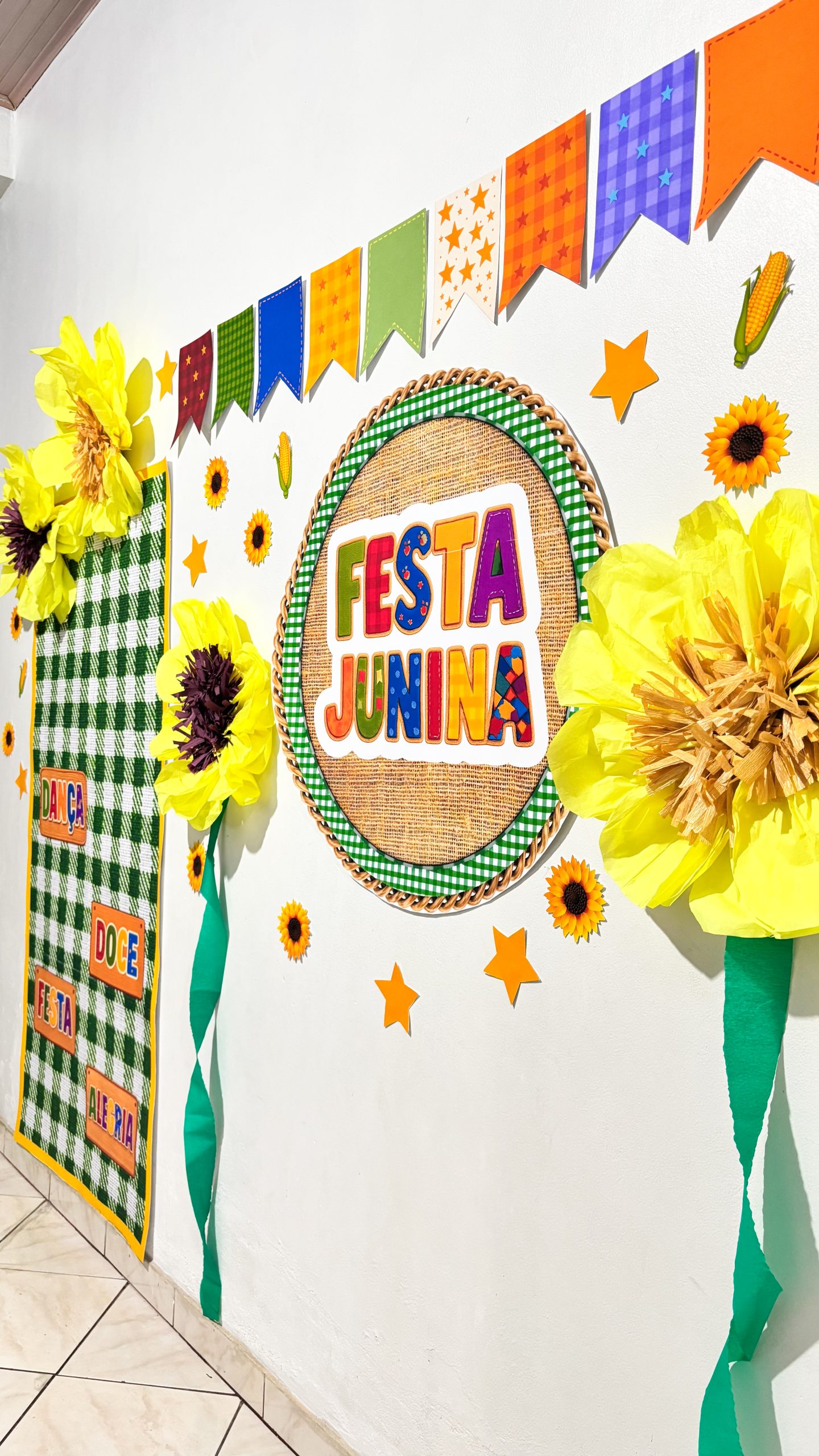 decoração festa junina painel para fotos