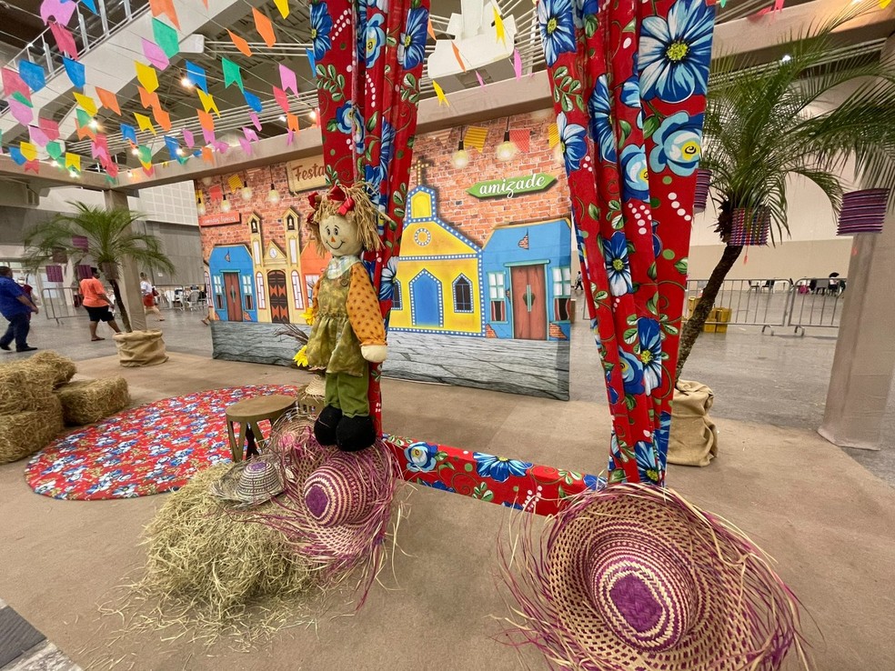 decoração festa junina posto de saude