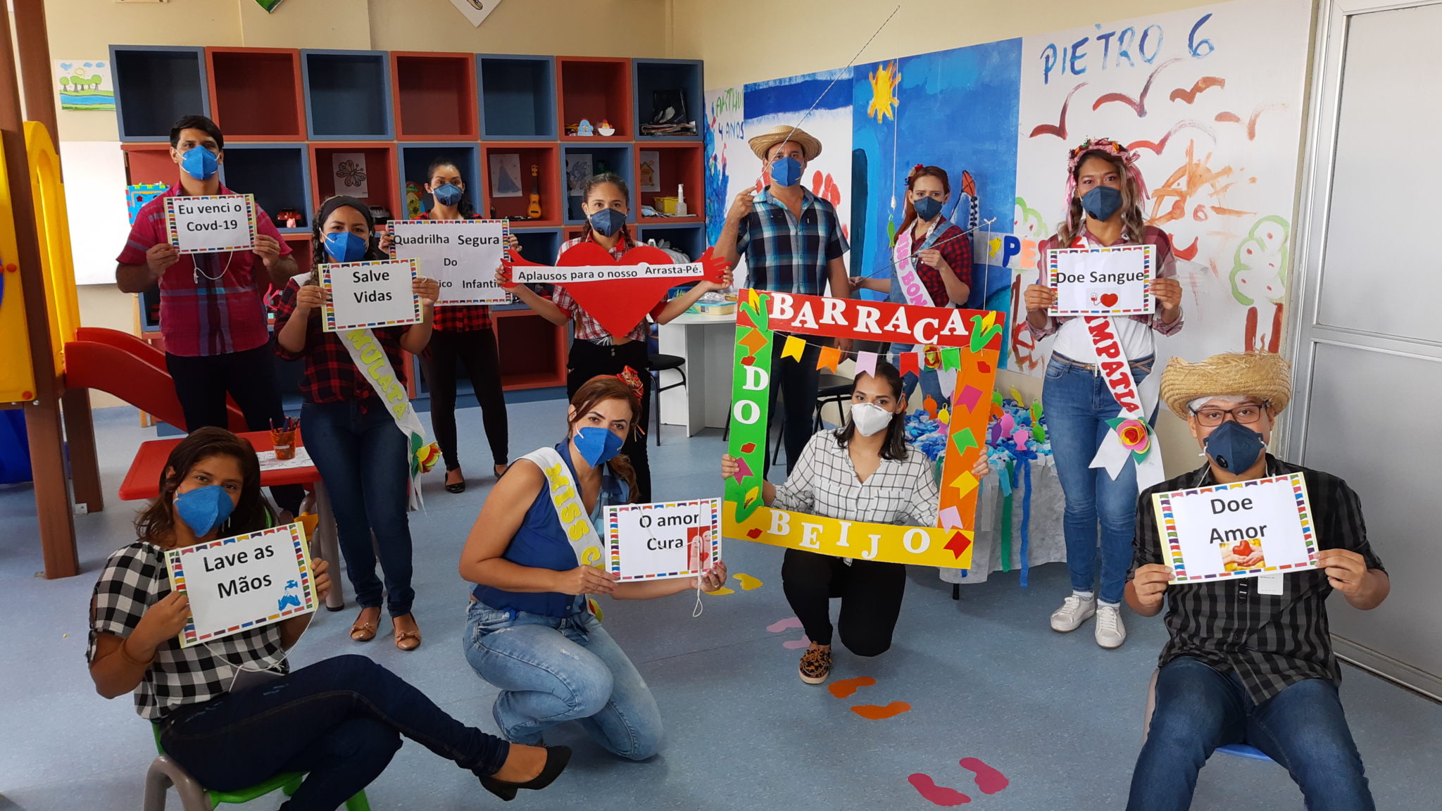 decoração festa junina posto de saude