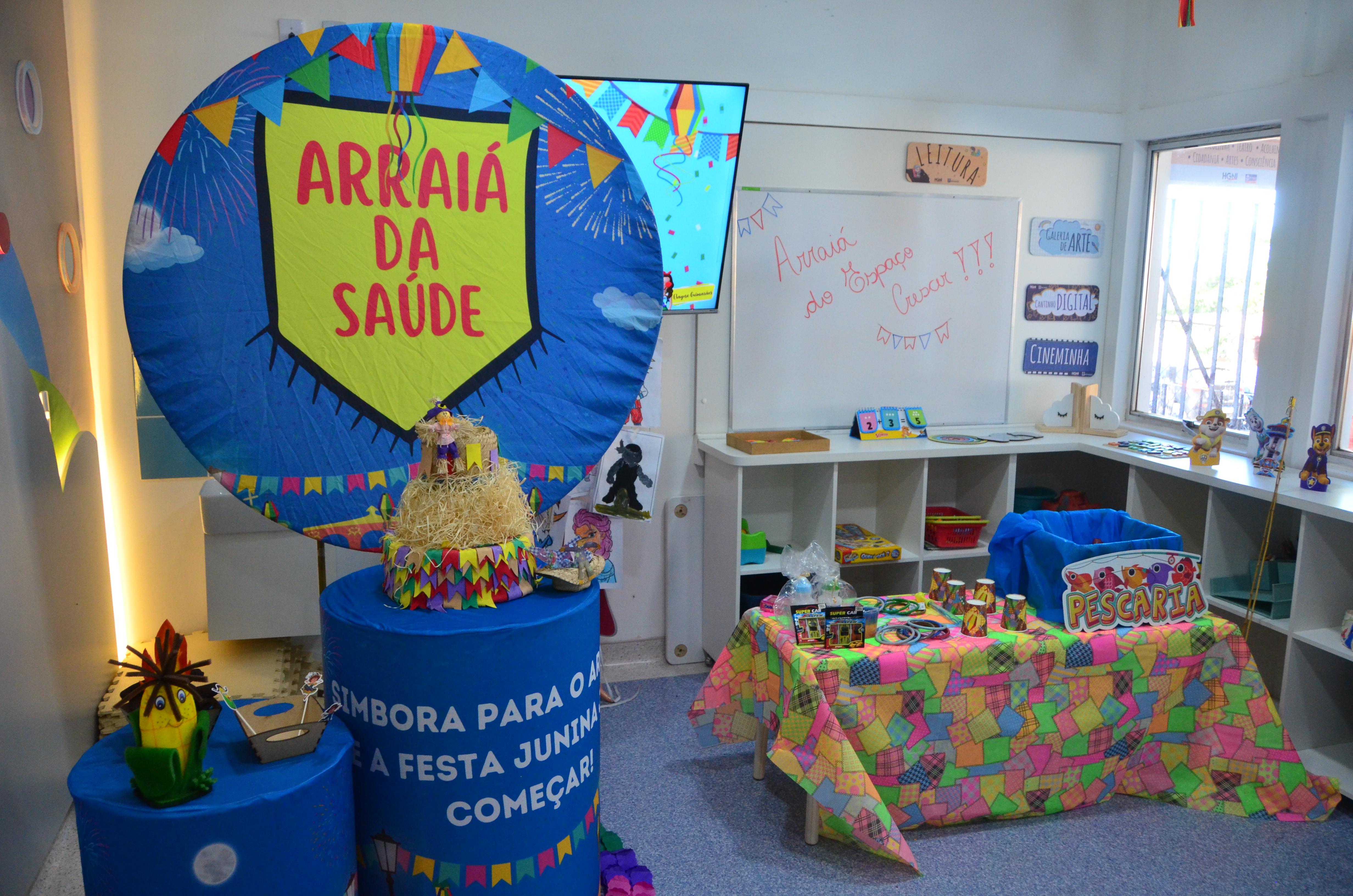 decoracao festa junina posto de saude x clinica