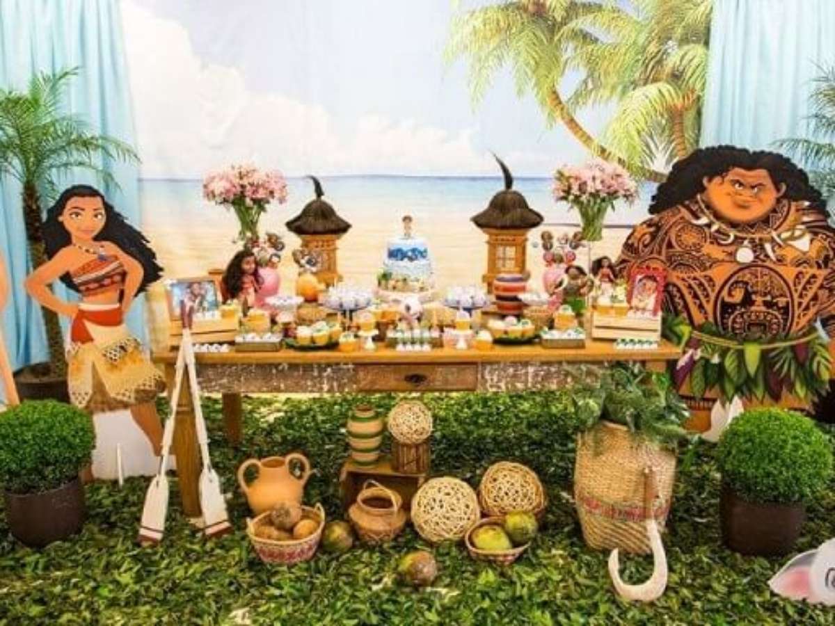 decoração festa moana