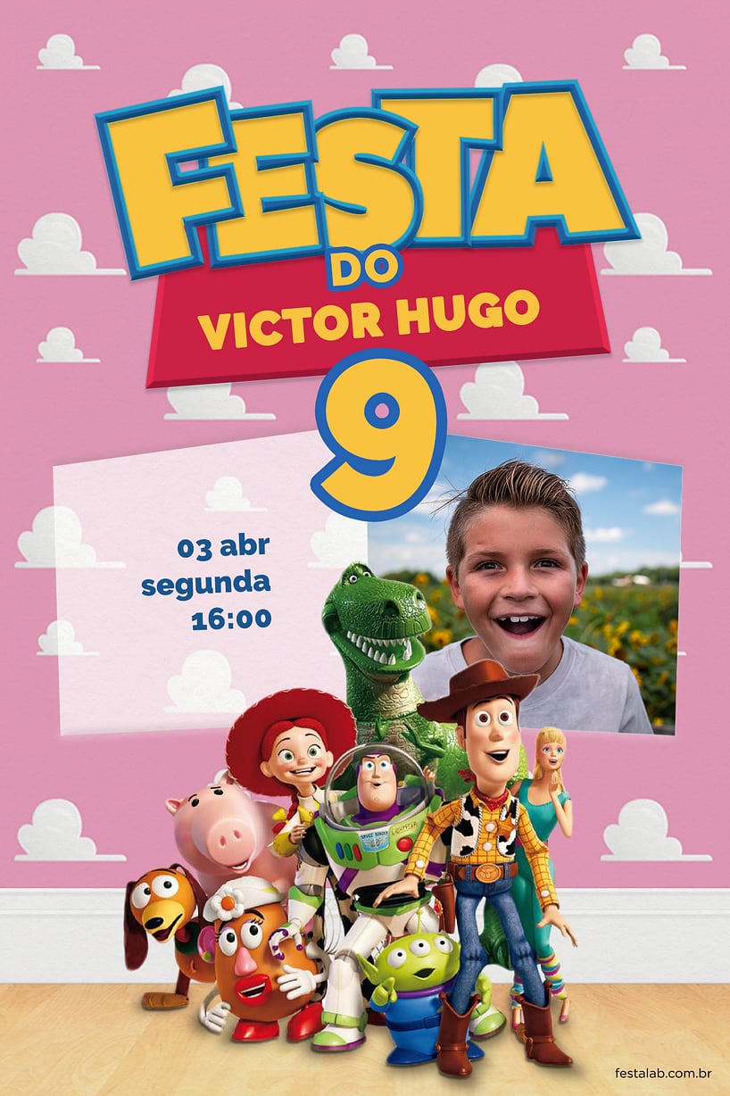 painel de nuvens quarto andy festa toy story