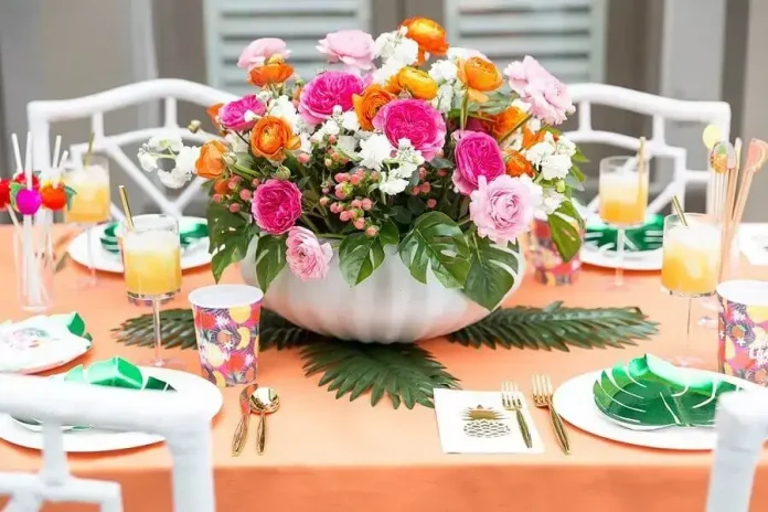 decoração festa tropical