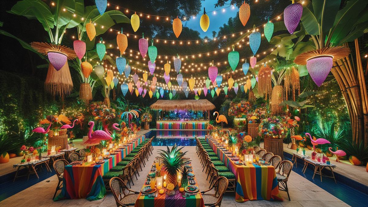 5 Ideias Criativas para Festa Tropical
Como Montar uma Mesa de Frutas Tropical Perfeita
Decoração Tropical Chic: Elementos Essenciais
Cardápio Leve e Saboroso para sua Festa Tropical
DIY: Crie seus Próprios Adereços Tropicais