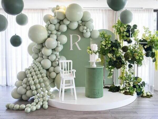 quanto custa montar decoracao festa verde simples