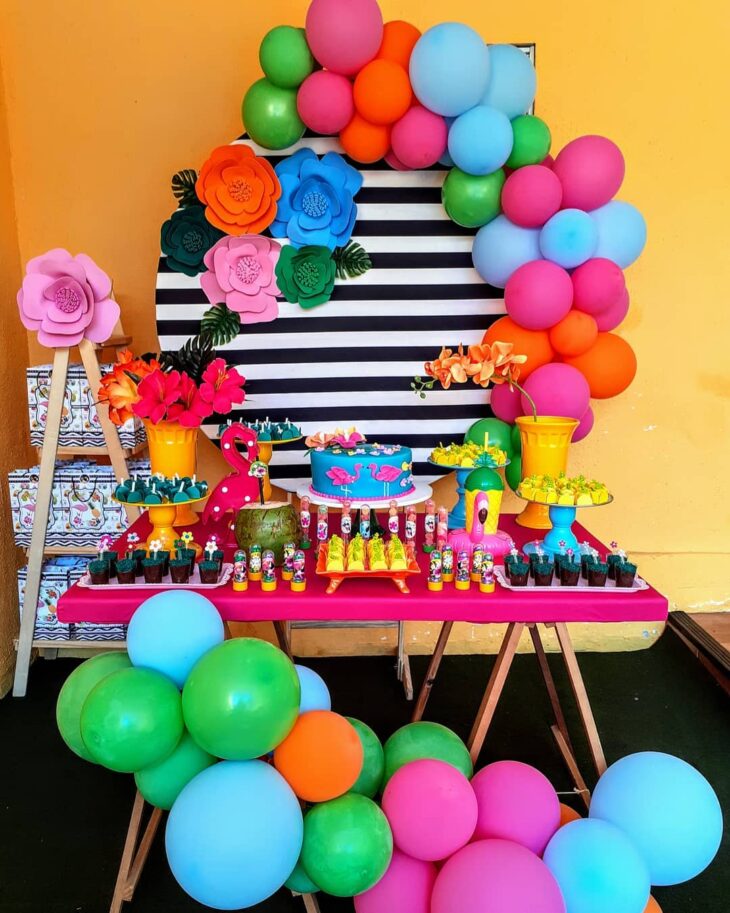 Paleta de cores perfeita para sua festa flamingo